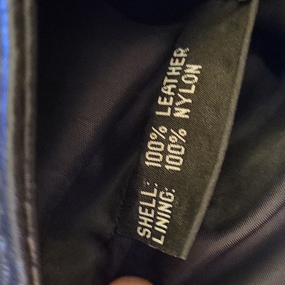 Collezione 100% leather pants black fully lined 100% nylon straight leg …2 EUC - Picture 5 of 6